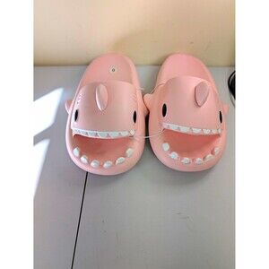 Womens Pink Animal 3D Slide Slipper Non-Slip Open Toe US 6 EU 38-39